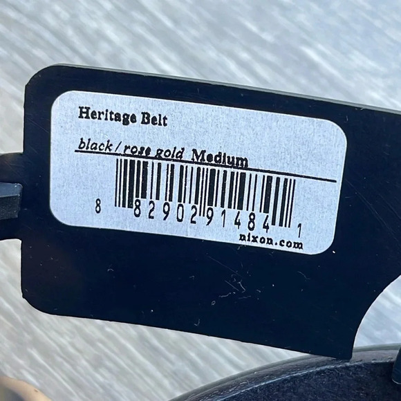 Nixon Heritage Leather Belt, black/rose gold - Picture 4 of 9